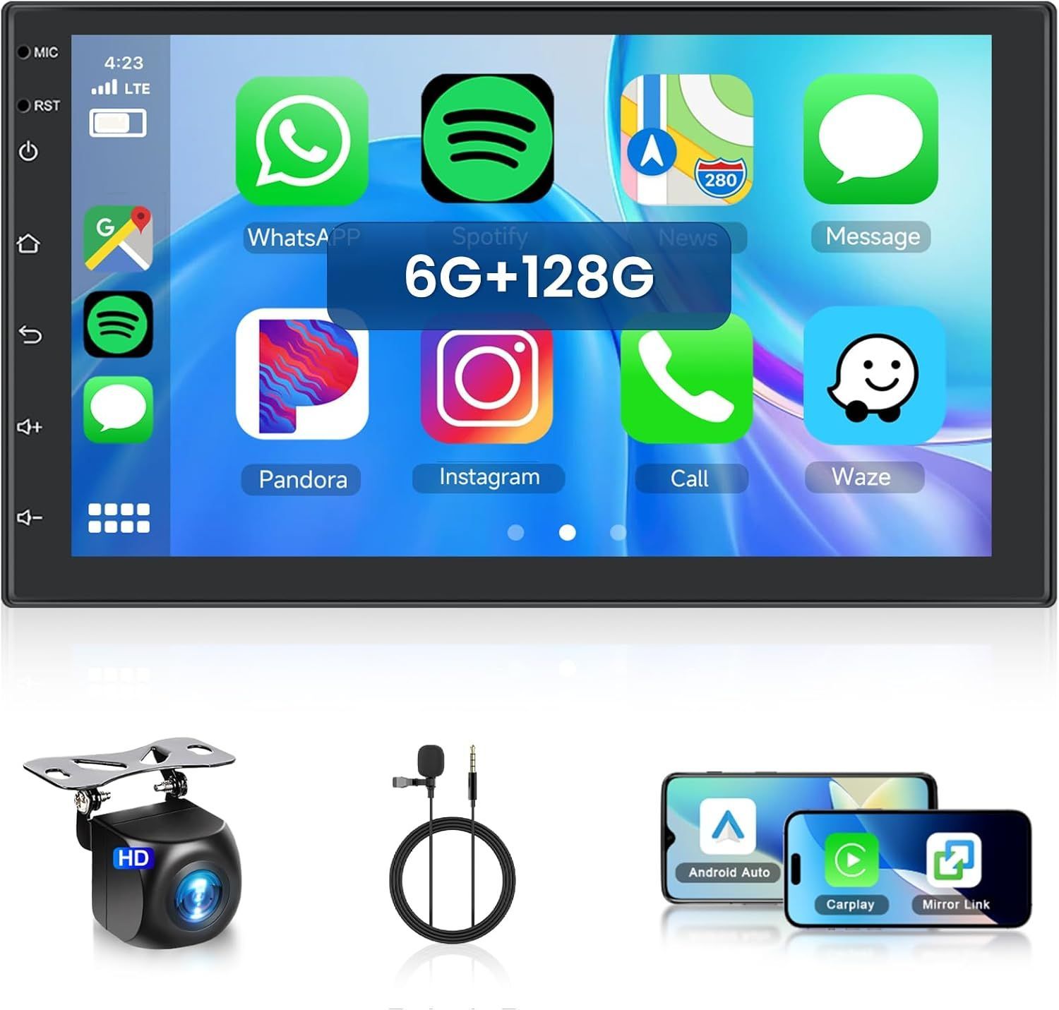 アンドロイド 2 DINカーオーディオ 7 インチのタッチ画面 DSP AM RDS FM のラジオ