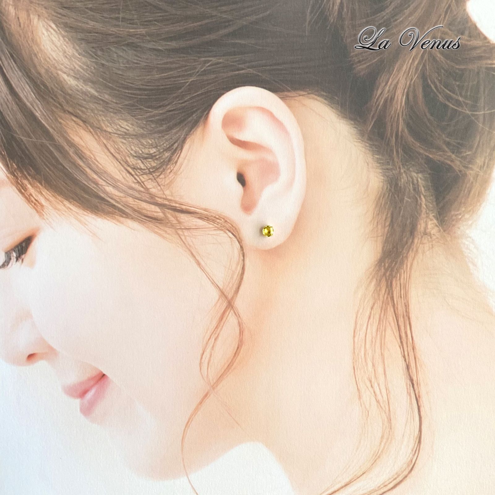 【天然スフェーン】4mm ✴︎希少石✴︎ つけっぱなしOK マダガスカル産 天然 非加熱