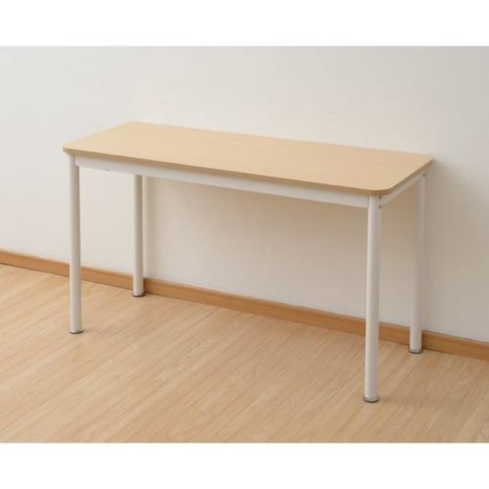 山善 YAMAZEN デスク パソコンデスク 幅120×奥行45×高さ70cm 耐荷重80kg 傷や汚れに強い天板 角が丸い 組立品 ナチュラル MFD-1245R GNA IV