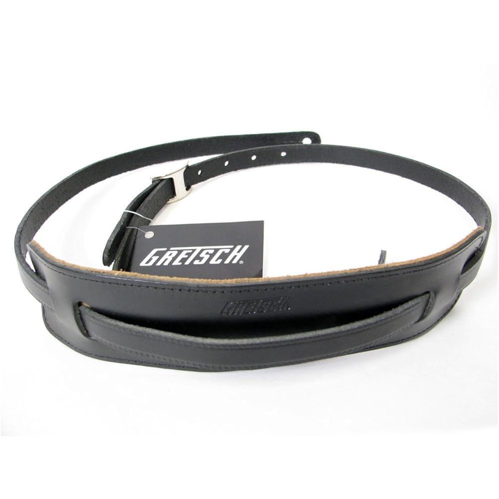 Gretsch グレッチ ギターストラップ Deluxe Vintage Strap Black ブラック レザー