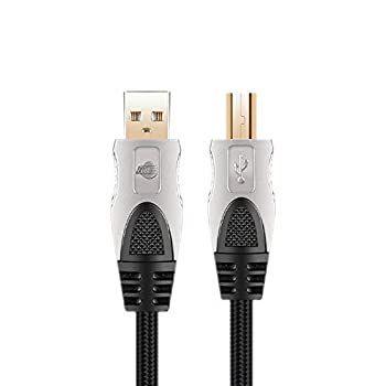 【-非常に良い】 JIBドイツハイエンドグレード USB 2.0 ケーブルオーディオ用 音楽用 (タイプAオス - タイプBオス) コンピューター DAC デコーダー アンプ等対応