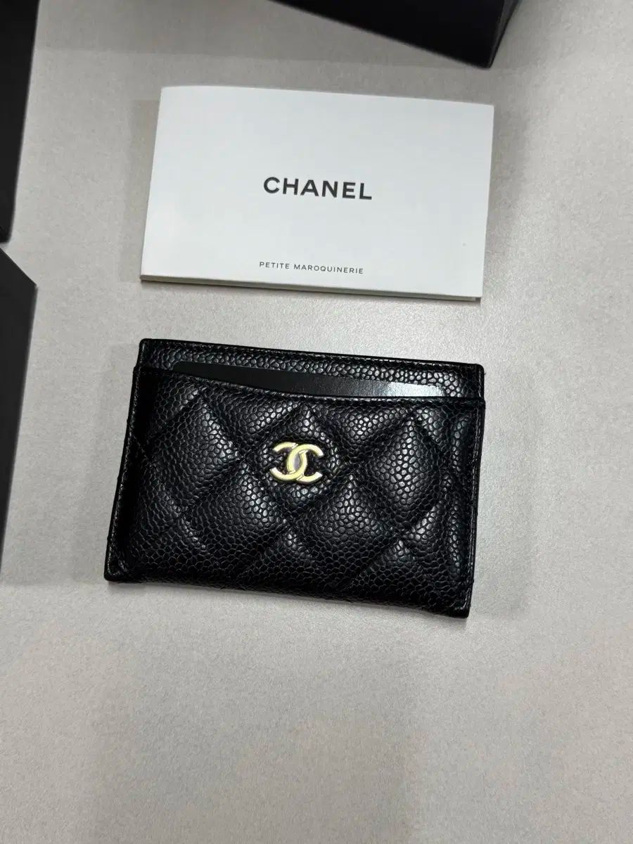 シャネル CHANEL クラシック Classic カードホルダー トレカケース カーフスキン ゴールド