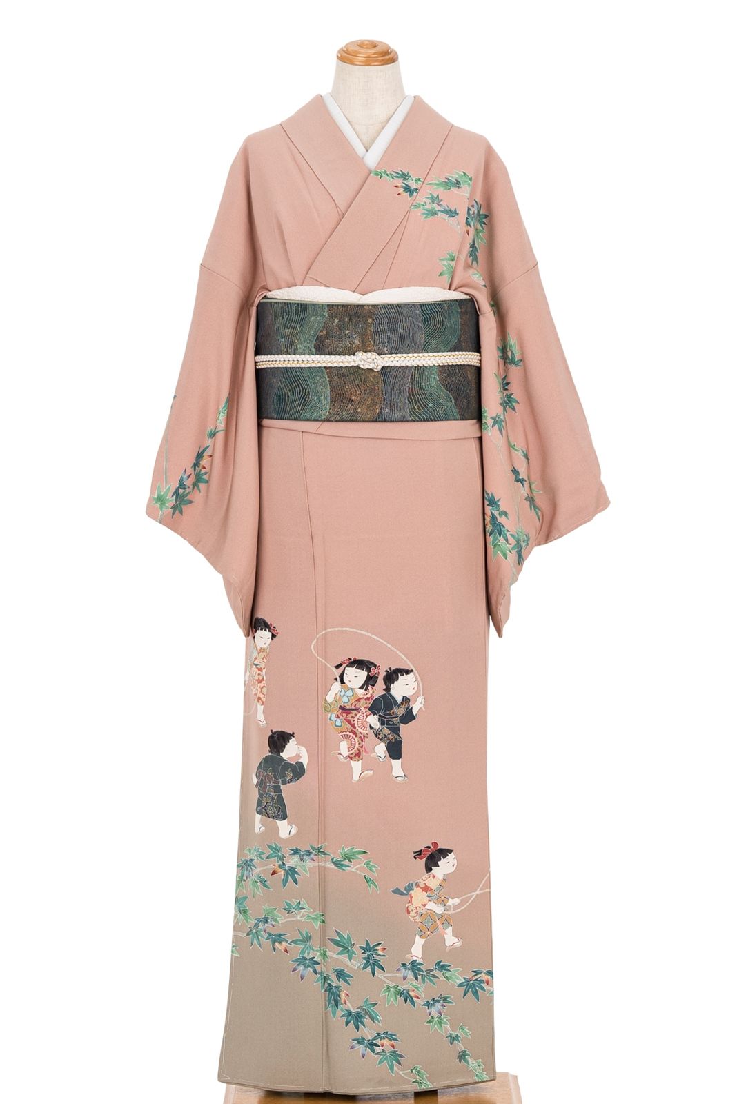 訪問着 一つ紋 関口遼一 遊ぶ子ら ショートサイズ