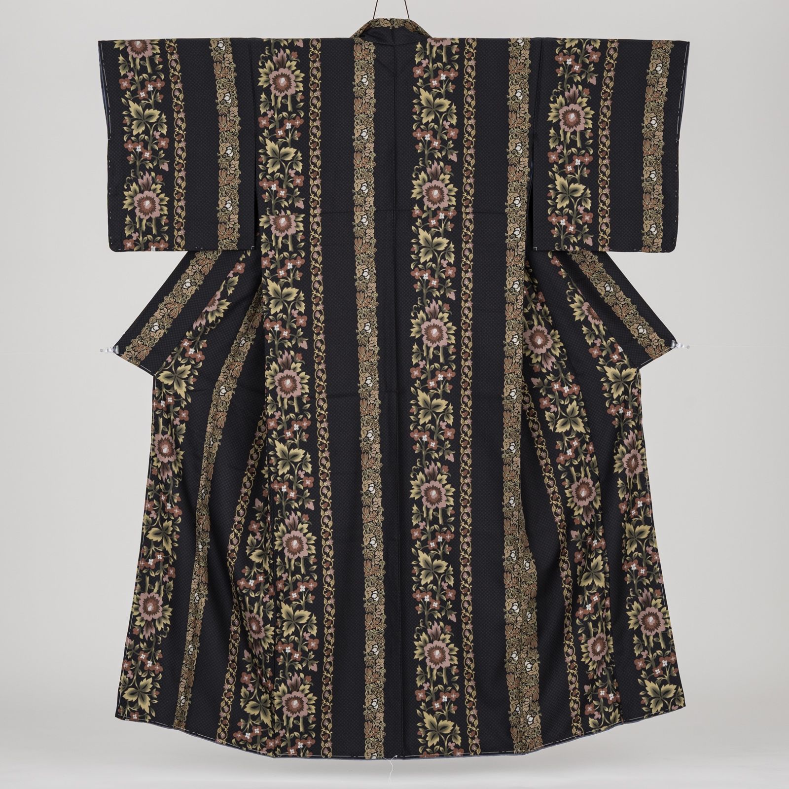 洗える着物 ドット花ライン