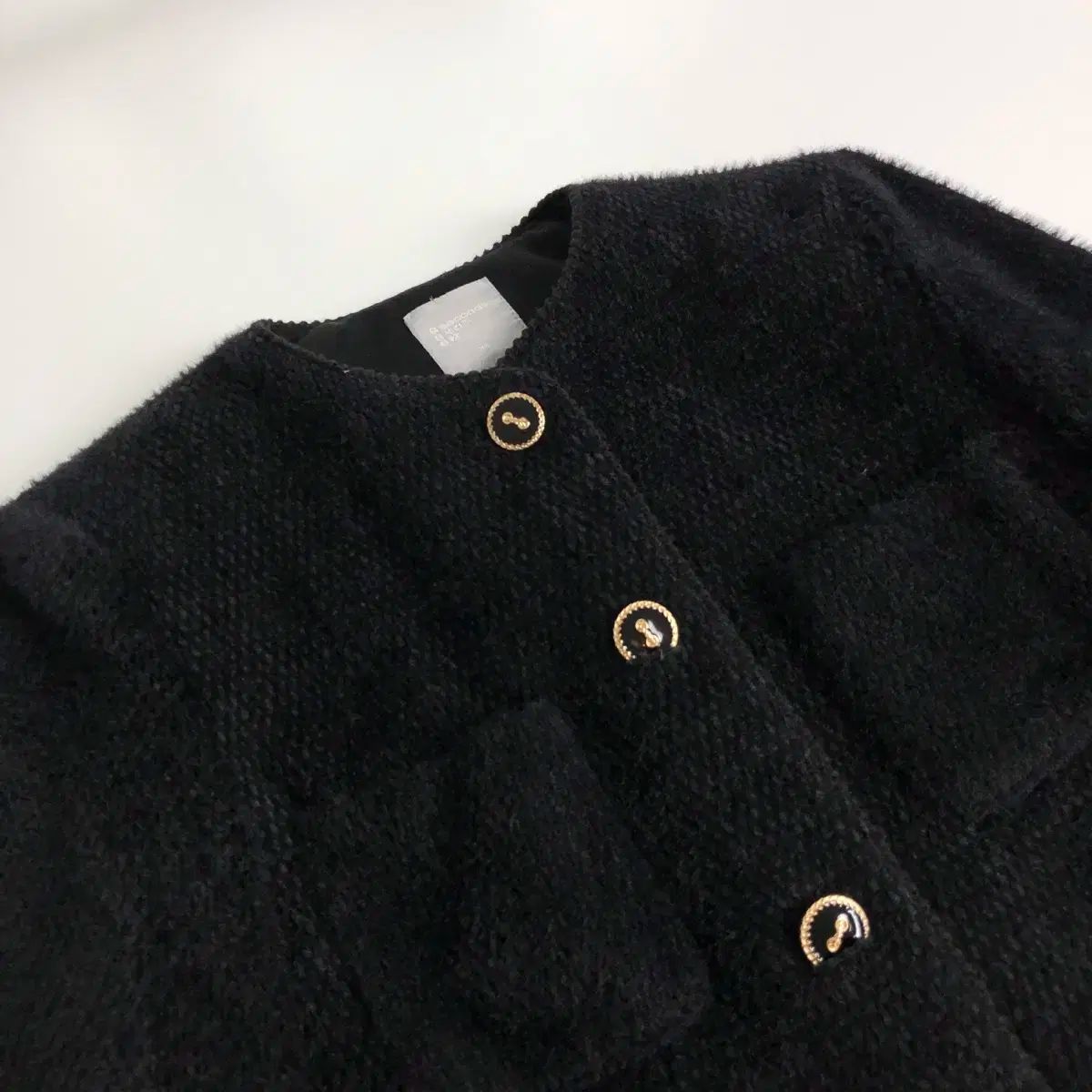 8seconds ブラック ツイード クロップド ジャケット xs - メルカリ