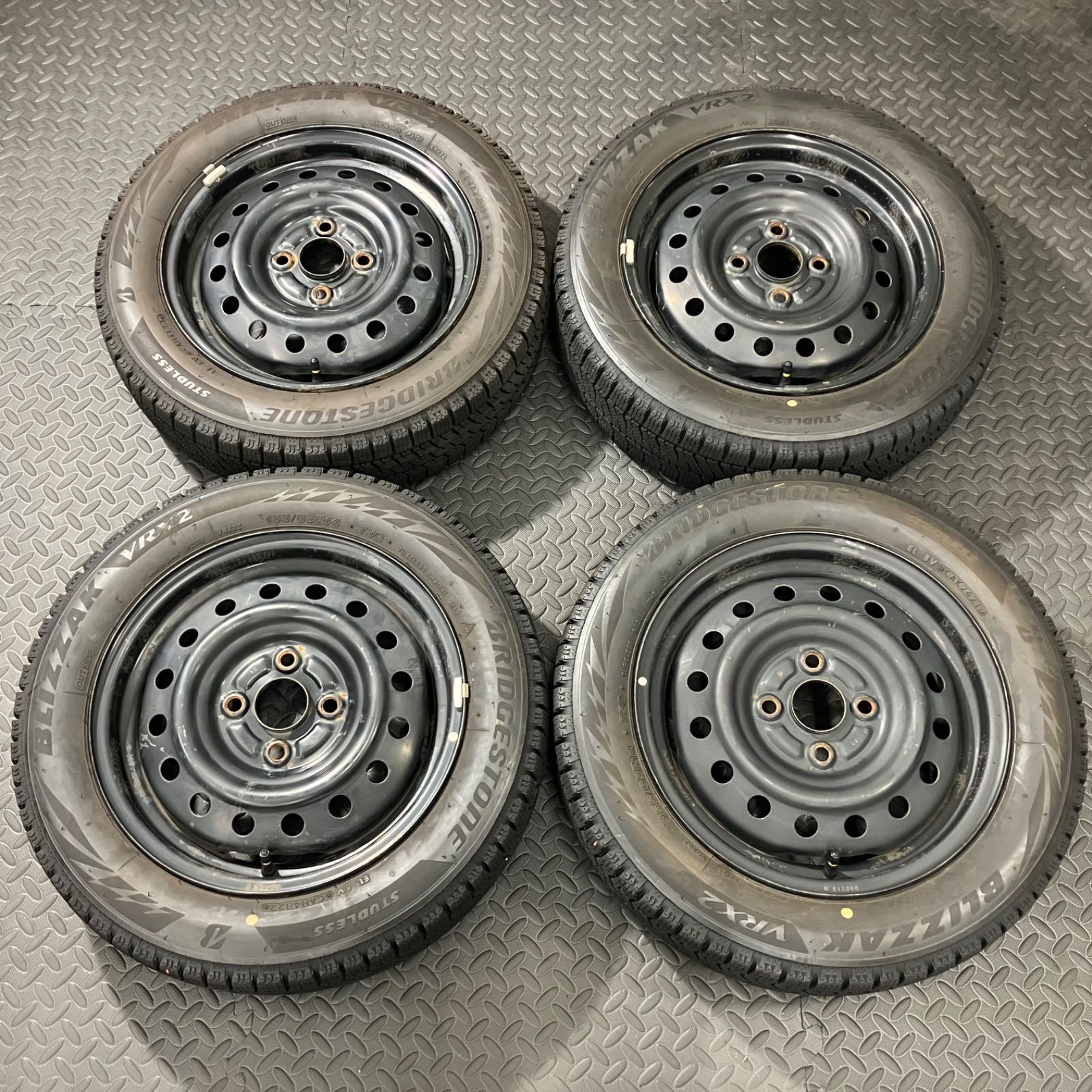 21〜23年製 155 65 R 14 ブリヂストン ブリザック VRX 2 ダイハツ タント ムーヴ ミラ コンテ スタッドレスタイヤ 3501
