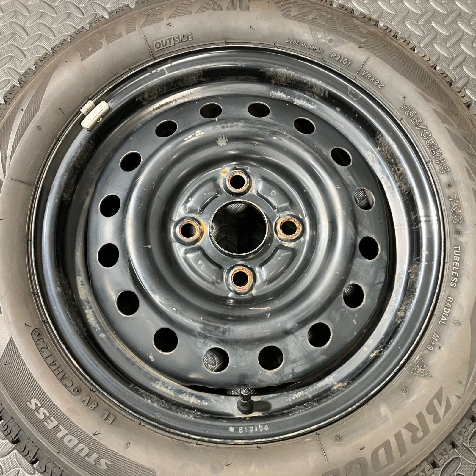 21〜23年製 155 65 R 14 ブリヂストン ブリザック VRX 2 ダイハツ タント ムーヴ ミラ コンテ スタッドレスタイヤ 3501