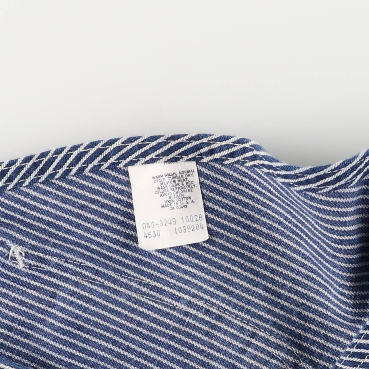 ヒッコリーストライプ オーバーオール