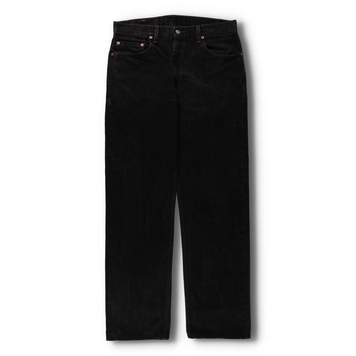古着 90年代 リーバイス Levi s 505 REGULAR FIT STRAIGHT LEG ブラックデニム テーパードデニムパンツ メンズw34相当 evb031895