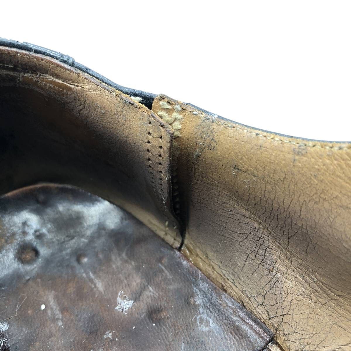  古着 60年代 米軍実品 スチールトゥ U S NAVY サービスシューズ 10 C メンズ28 0 cm相当 ヴィンテージ svb 001109 デッキシューズ 靴