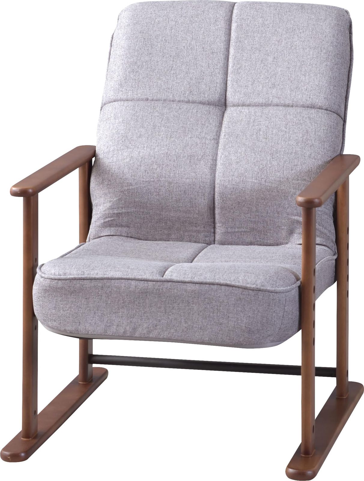 東谷 高座椅子S LSS-34GY グレー W56×D56.5 74.5×H67.5 85×SH29 32 35 38