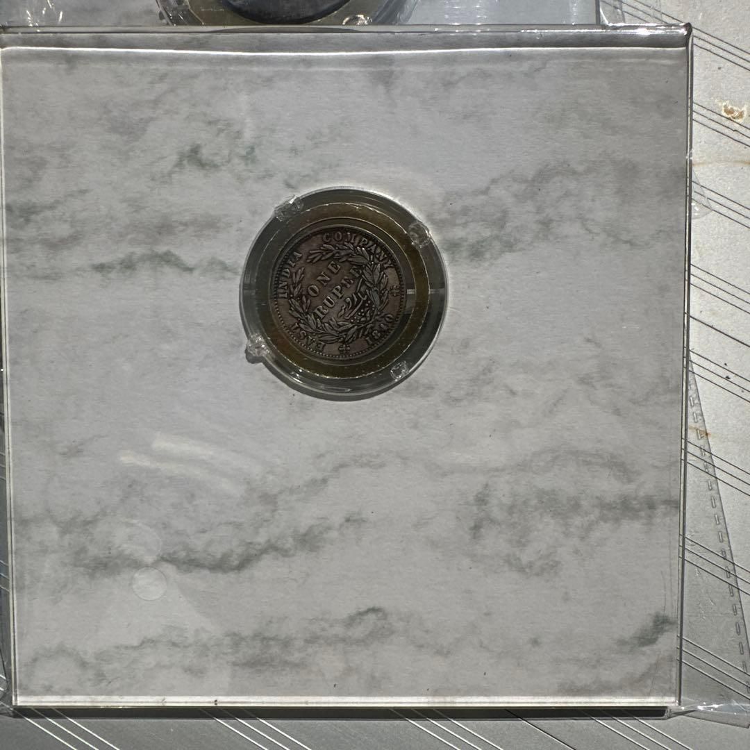 ヴィクトリア 1ルピー銀貨 1840年 世界に1点だけ！魅惑のレインボートーン ヴィクトリア 1ルピー銀貨 1840年 世界に1点だけ！魅惑のレインボートーン