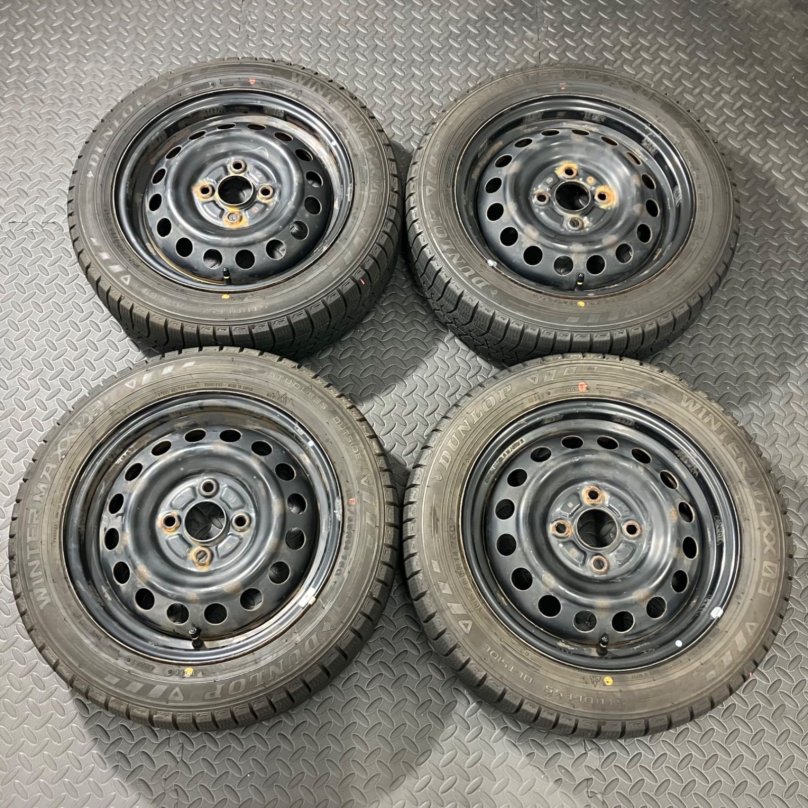 21年製 155/65R14 ダンロップ ウインターマックスWM03 日産 デイズ デイズルークス 三菱 ekワゴン  ekスペース スタッドレスタイヤ 【3502】