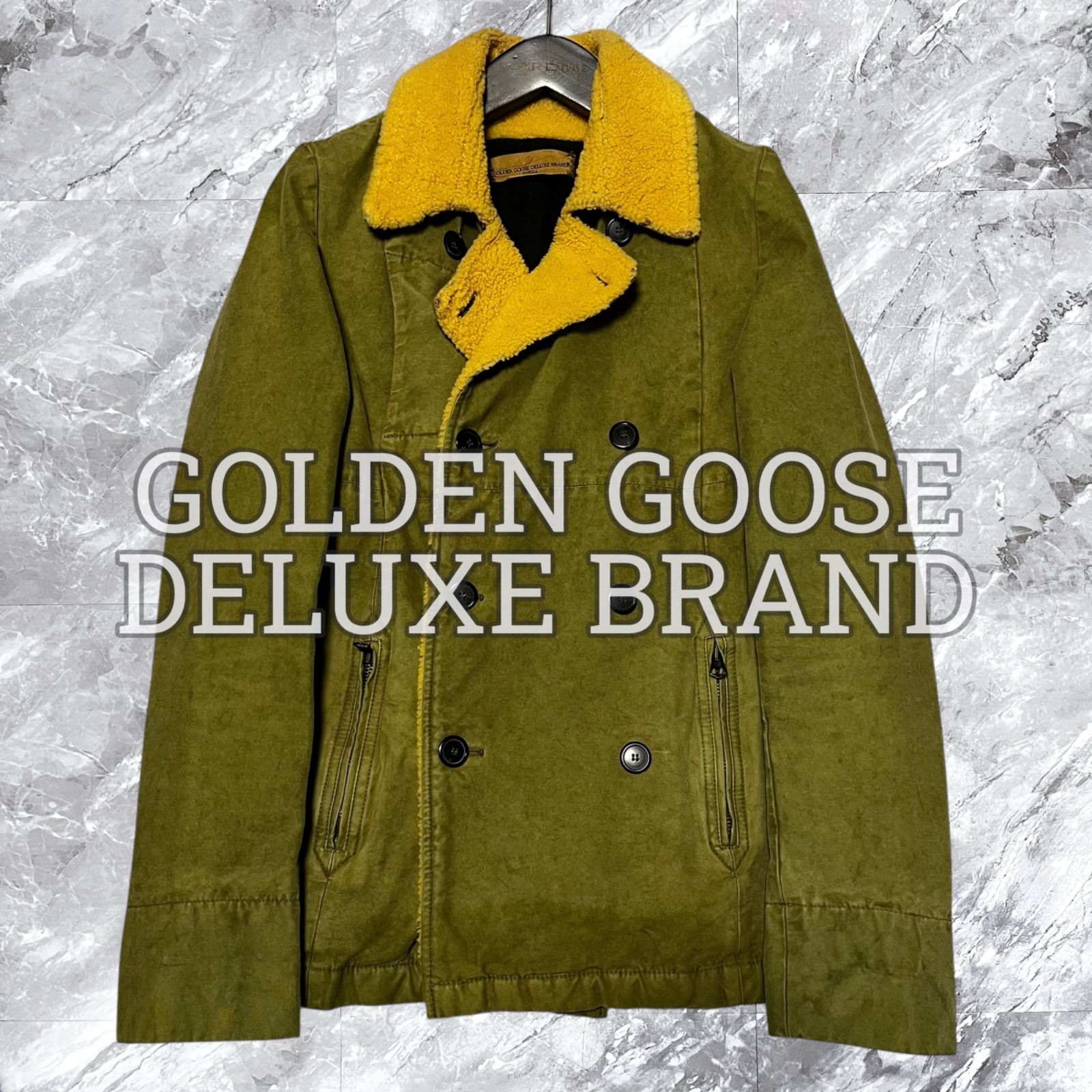 ゴールデングースデラックスブランド ボアジャケット イタリア製 カーキ系 S GOLDEN GOOSE DELUXE BRAND ゴールデングースデラックスブランド ボア