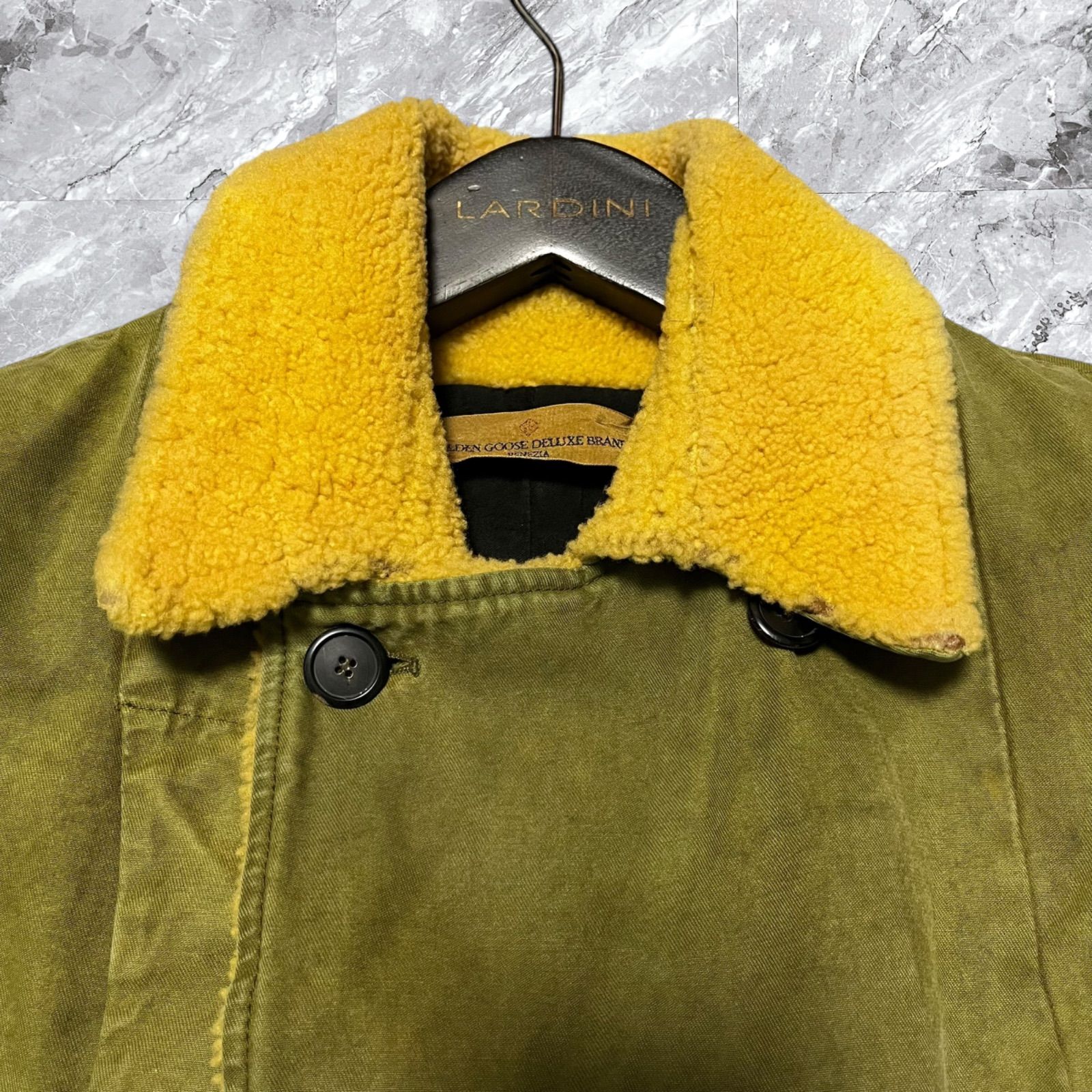 ゴールデングースデラックスブランド ボアジャケット イタリア製 カーキ系 S GOLDEN GOOSE DELUXE BRAND ゴールデングースデラックスブランド ボア