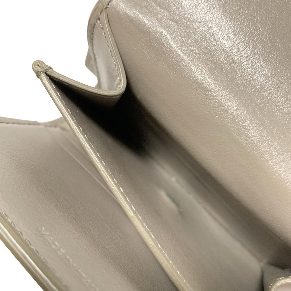 【正規品】 CELINE セリーヌ 3つ折り財布 - グレーベージュ レザー