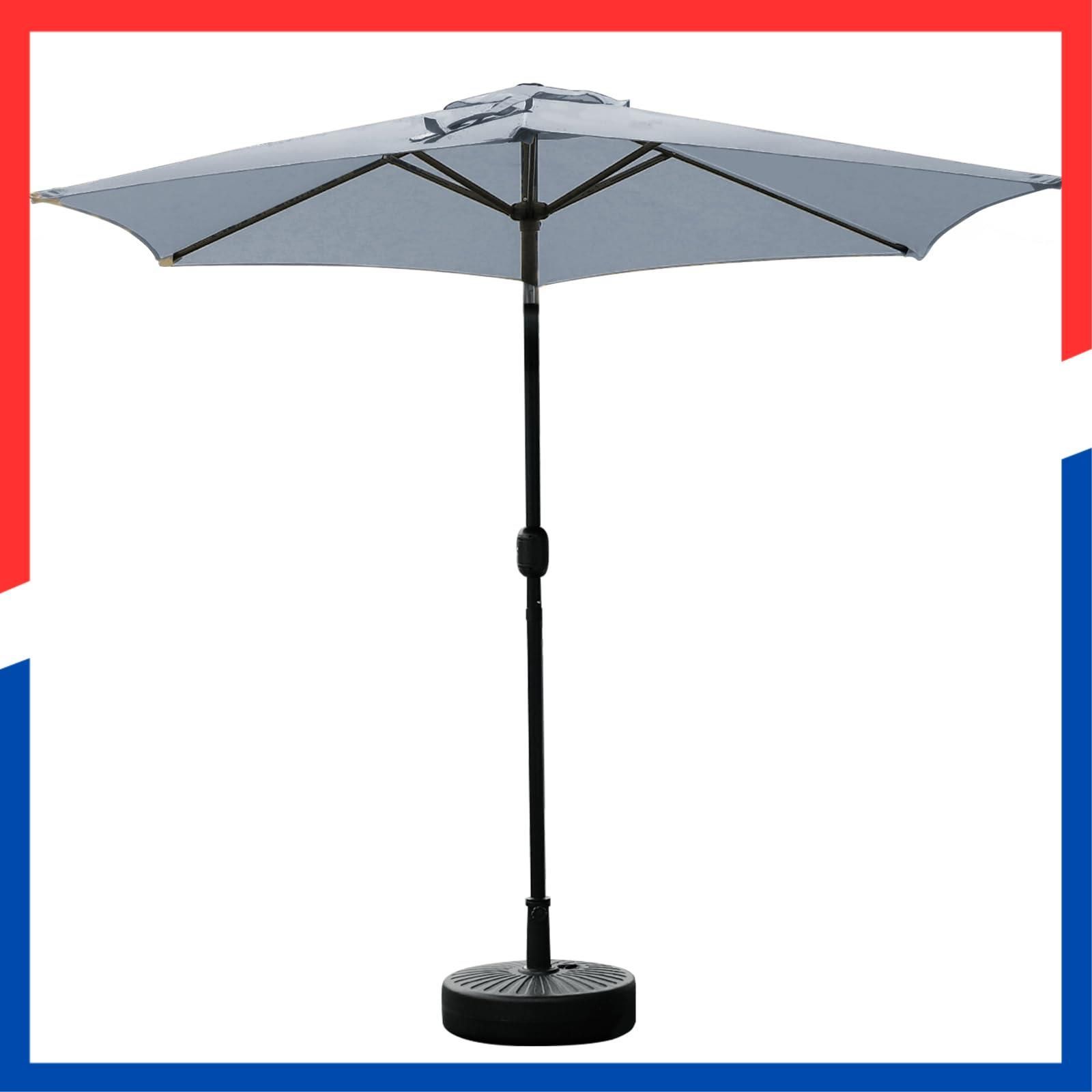 ビーチ アウトドア 鉄製 キャンプ ビーチパラソル 簡単開閉 庭 折りたたみ 撥水加工 テラス 日除け 角度調整 ベランダ UVカット 風に強い ガーデニング ガーデンパラソル パラソル バルコニー グレー 200cm DEWEL