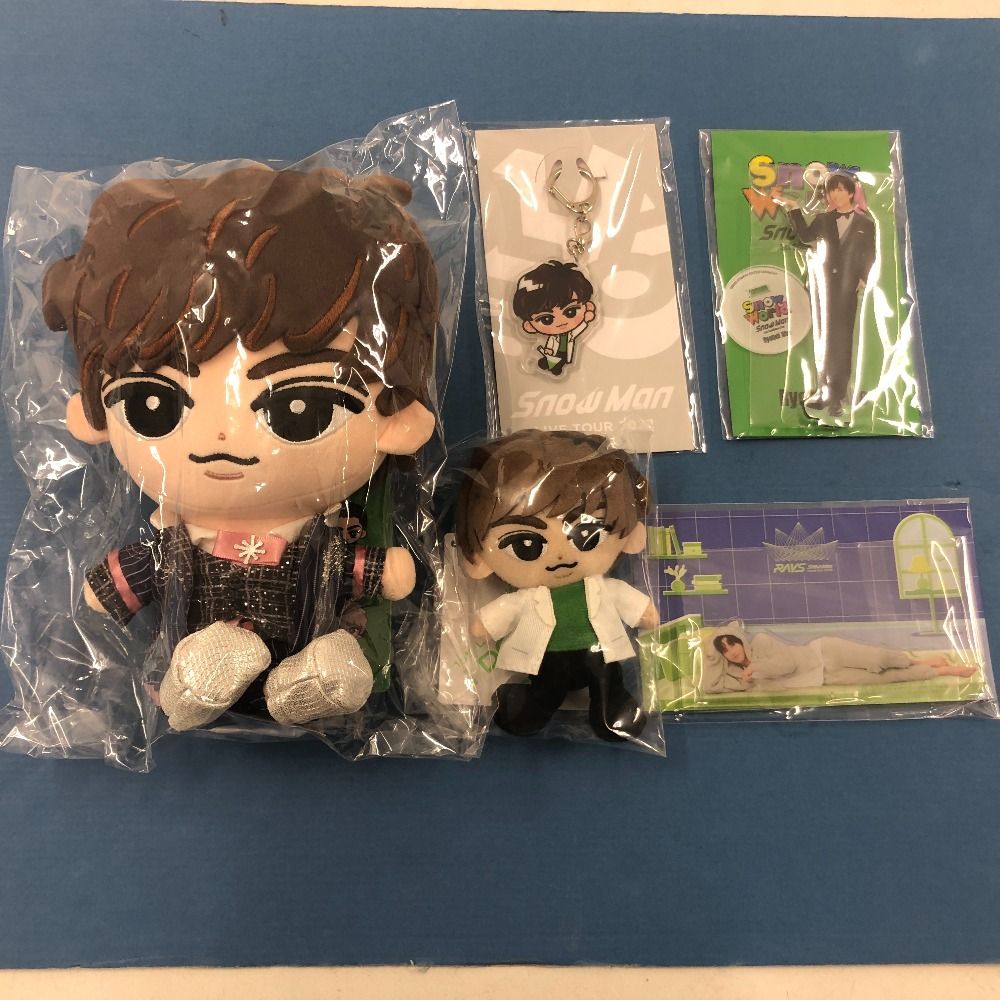 02w20256 Snow Man 阿部亮平 グッズ 5点セット すのチルぶら下がり ぶら下がらないシリーズ ぬいぐるみ2点 アクリルスタンド2点 アクリルキーホルダー1点 その他TOY 品