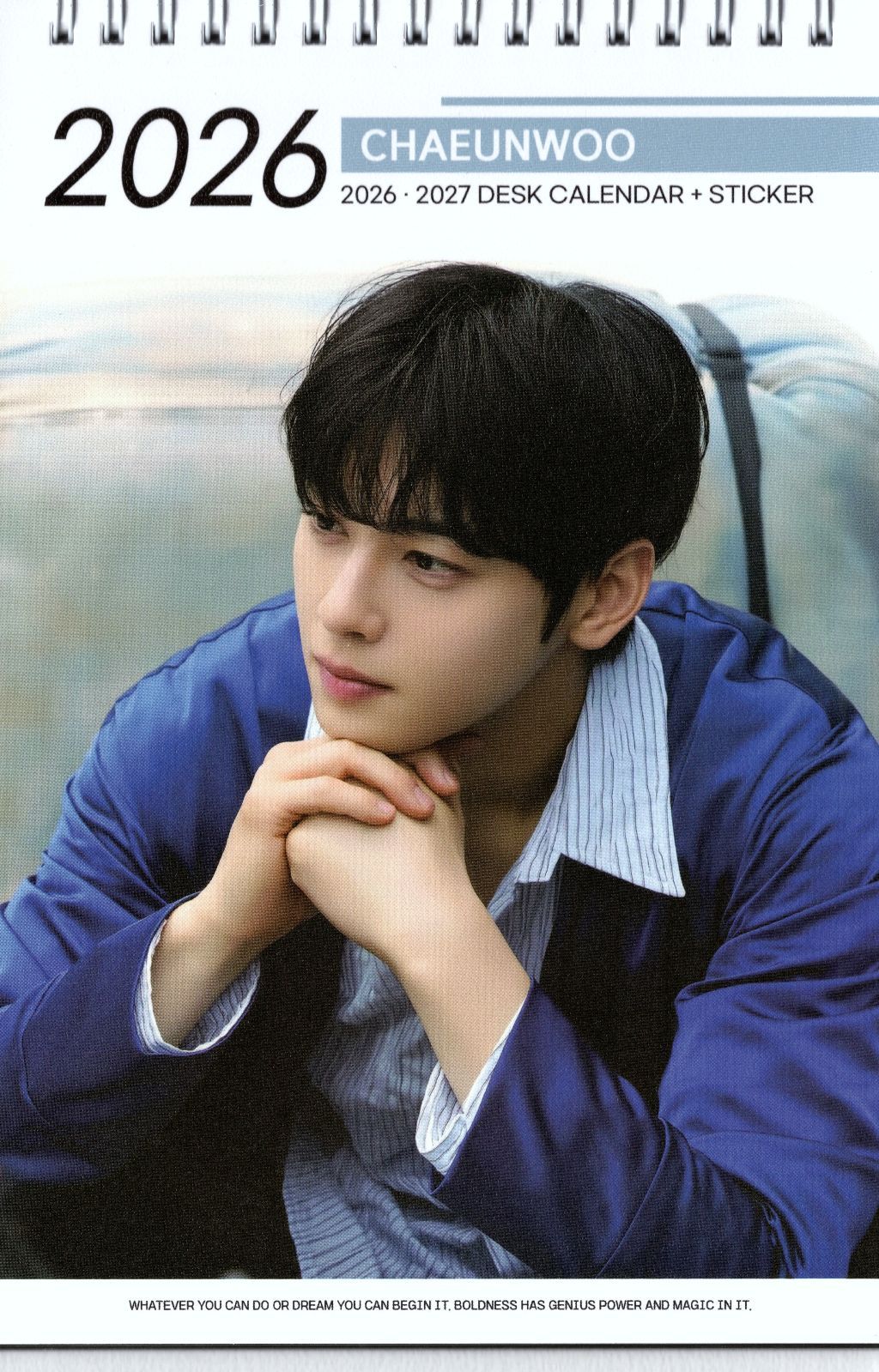 チャウヌ グッズ 卓上 カレンダー 写真集 2026~2027年 + ステッカー