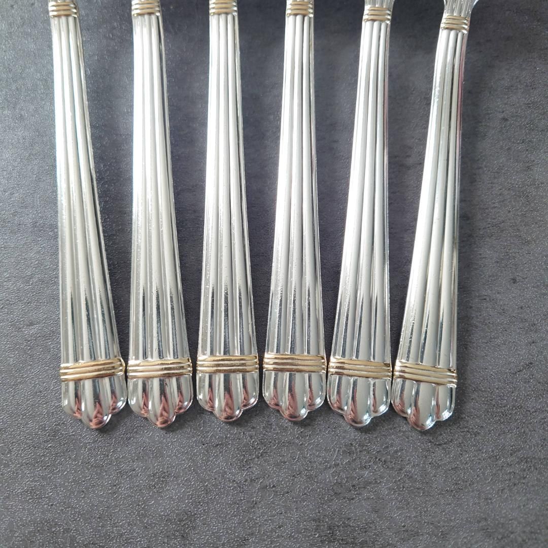 格安 希少 クリストフル アリアゴールドリング デザートフォーク 6点