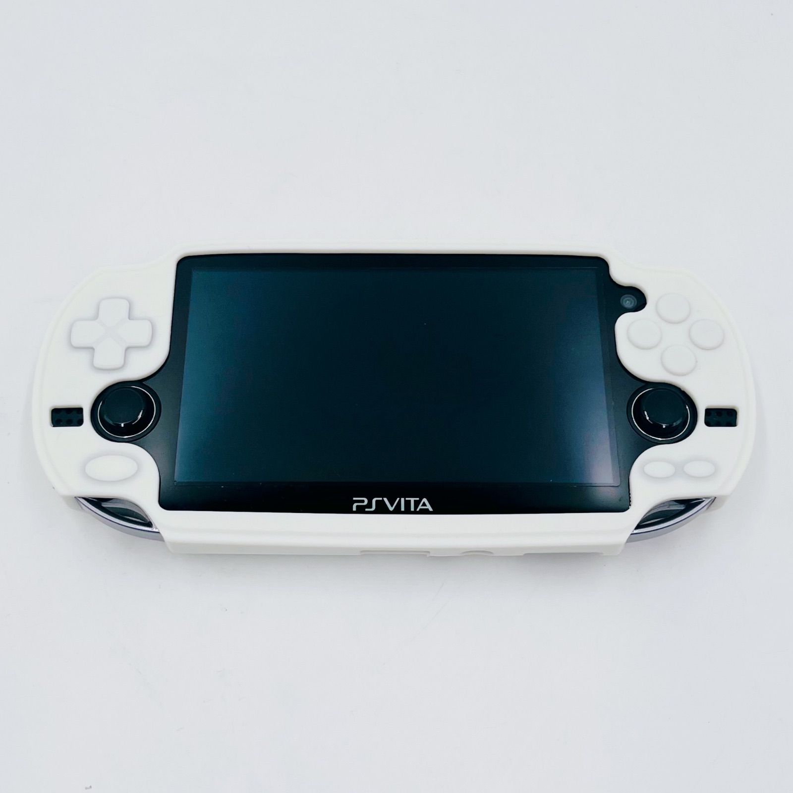 SONY PS VITA PCH-1100 クリスタルブラック メモリーカード8GB 充電器一式 シリコンカバー付属 プレイステーション ヴィータ