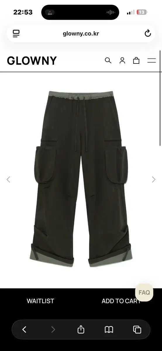 GLOWNY グロウニー ユーティリティ カーゴ パンツ s