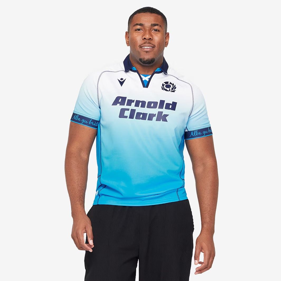 マクロン ラグビー スコットランド代表 2025 2025 アウェイ シャツ ジャージ 青 ブルー 公式モデル 日本未発売