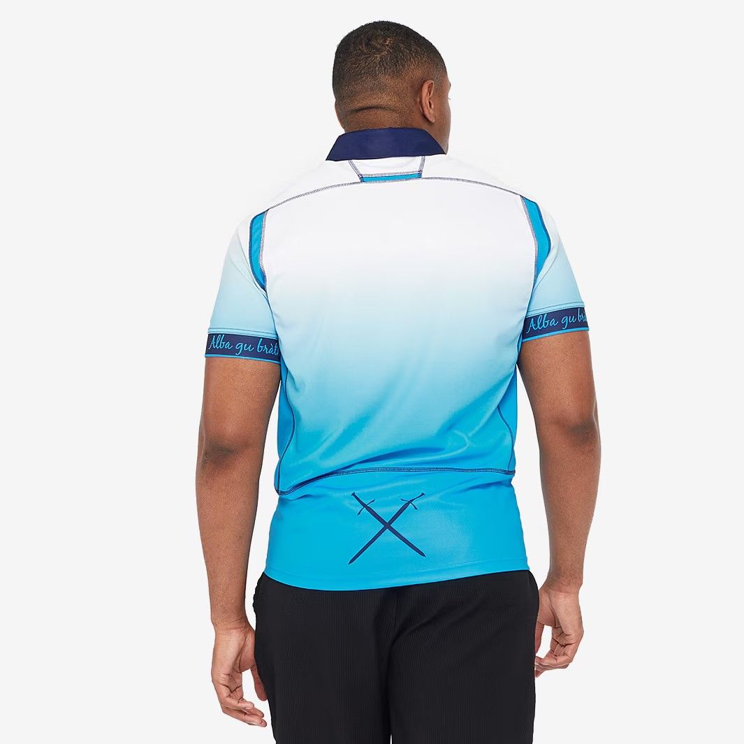 マクロン ラグビー スコットランド代表 2025 アウェイ シャツ ジャージ 青 ブルー モデル 日本未発売