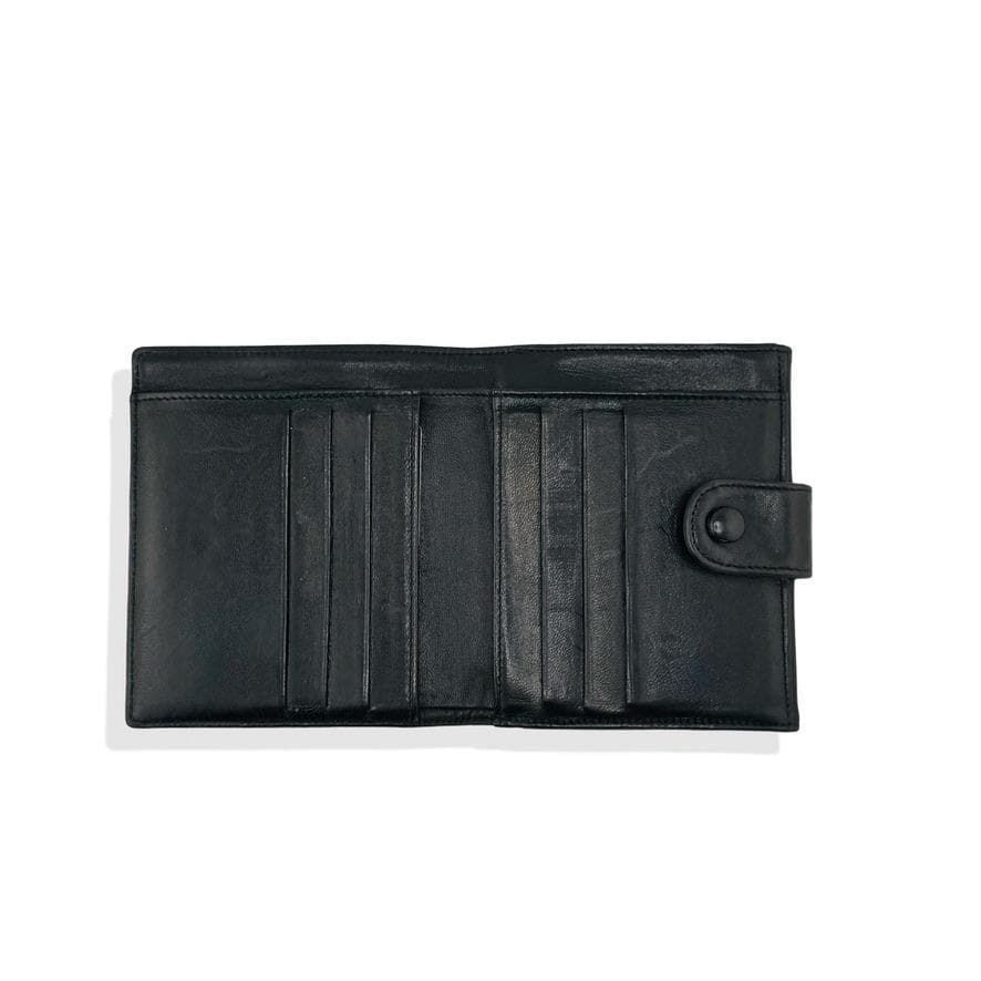 CHANEL 二つ折り財布 デカココマーク ロゴ入り 黒 ギャランティカード