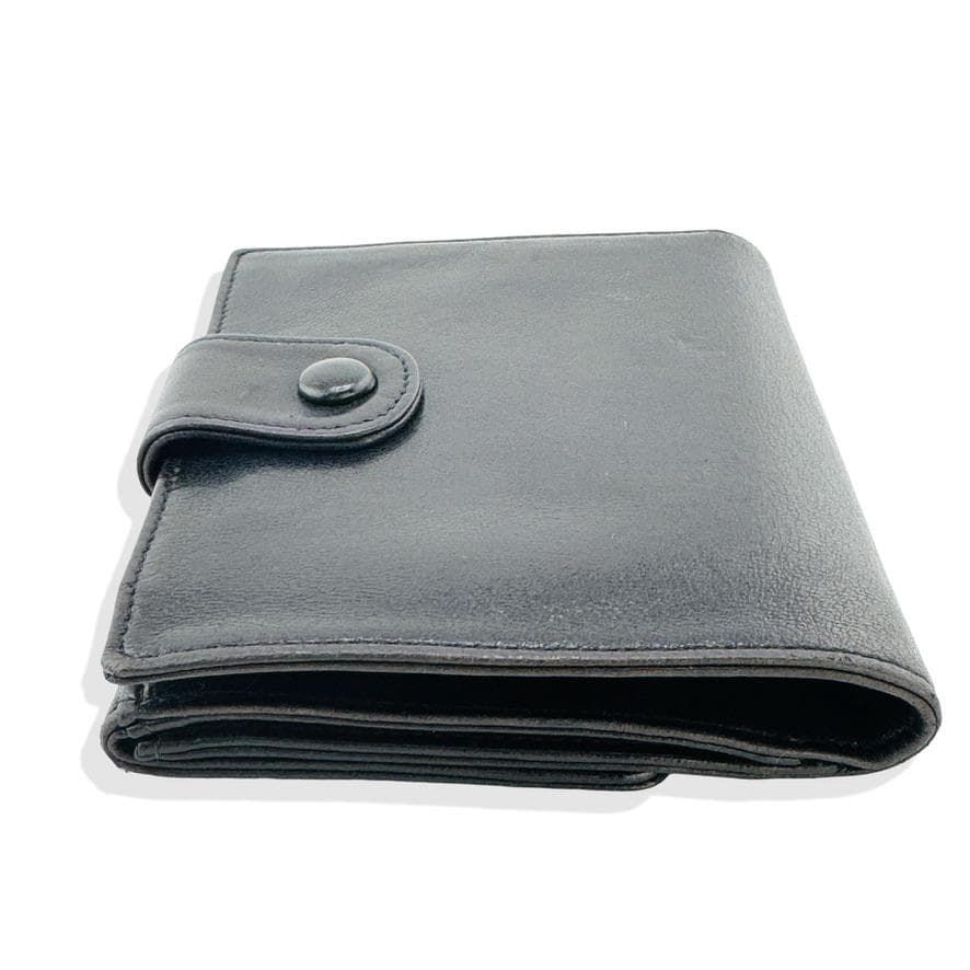 CHANEL 二つ折り財布 デカココマーク ロゴ入り 黒 ギャランティカード