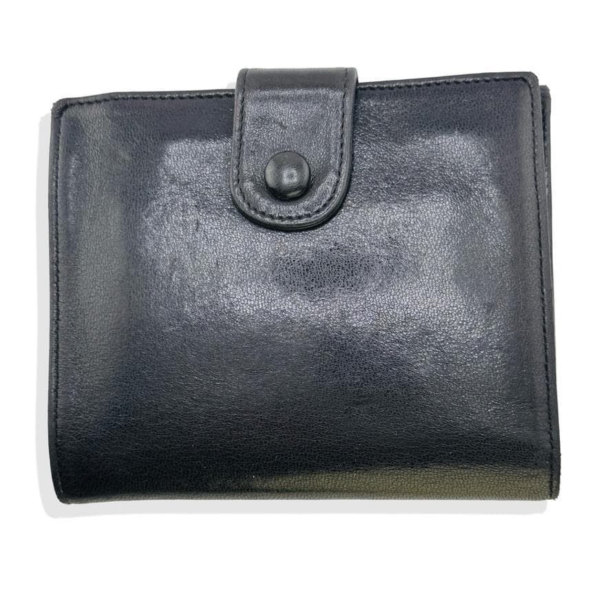 CHANEL 二つ折り財布 デカココマーク ロゴ入り 黒 ギャランティカード