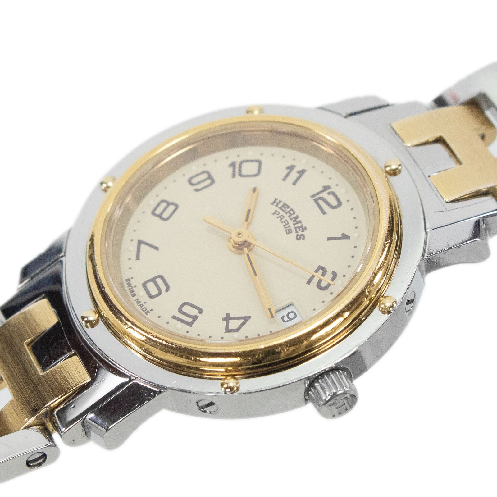 送料無料 エルメス 腕時計 クォーツ 3針 レディース クリッパー CL3