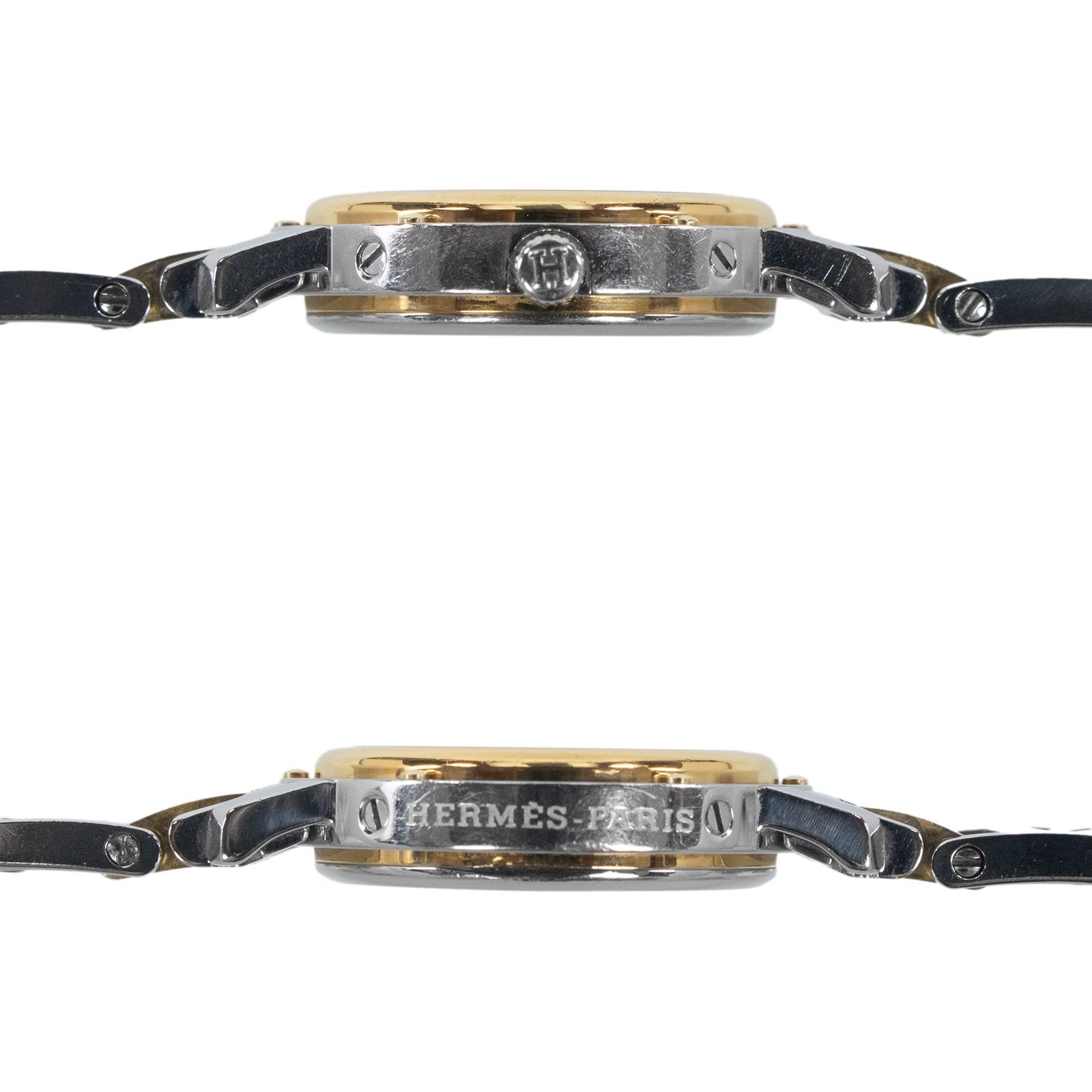 エルメス 腕時計 レディース クリッパー イエロー ゴールド ロゴ H文字