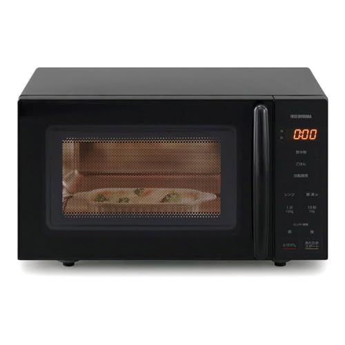 アイリスオーヤマ 電子レンジ 18L フラットテーブル 単機能 全国対応 ヘルツフリー 仕上がり調整 PMG-F188-B ブラックki