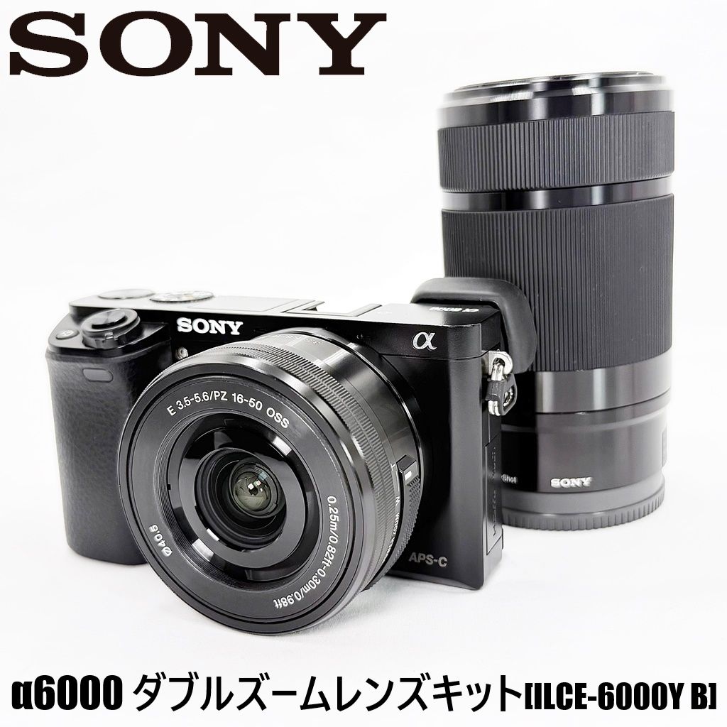 【中古品】SONY α6000 ダブルレンズキット/レンズフィルター付 中古品】SONY α6000 ダブルレンズキット/レンズフィルター付 中古