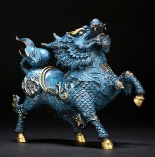 新入荷 置物 感 銅製 麒麟 風水グッズ 麒麟 置物