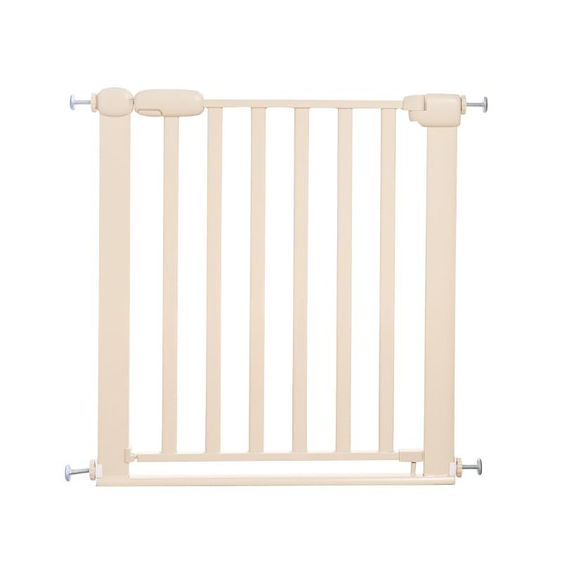 新品 KISSBABY （キスベビー） セーフティゲート スムース ベビーゲート 【幅71cm× 高さ78cm】 拡張可能 突っ張り式 ダブルロック機能 ペットゲート （ベージュ）