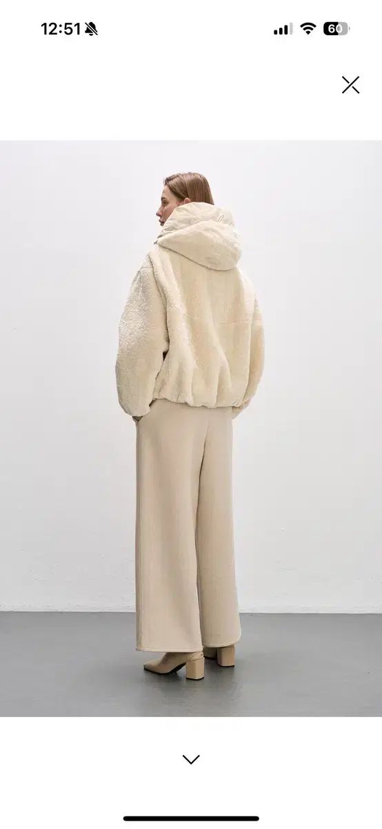 システムテクスチャ ブロック フーデッドファー アウター 24fw