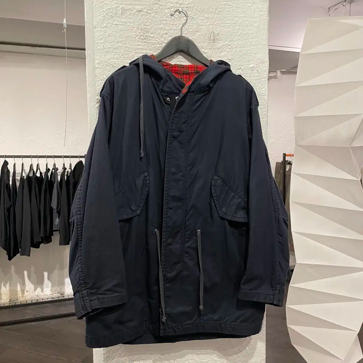 コム デ ギャルソン オム 裏地 デザインテープ パーカ