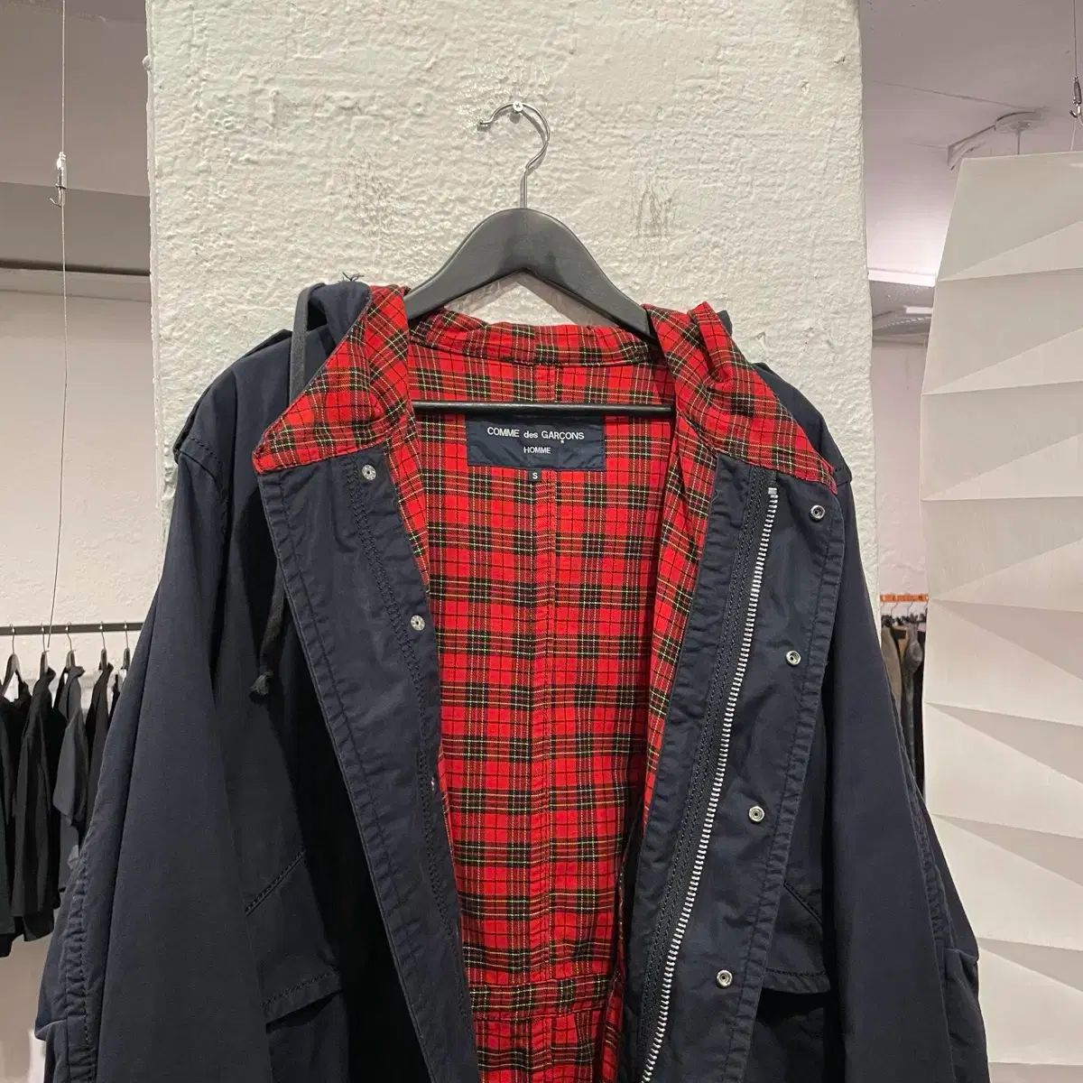 コム デ ギャルソン オム 裏地 デザインテープ パーカ