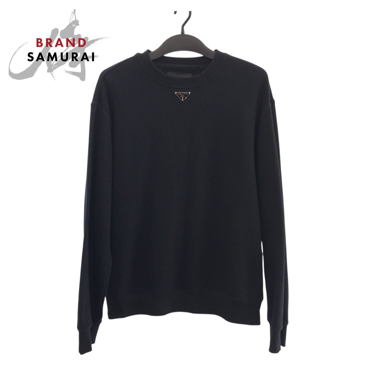 PRADA プラダ 三角ロゴプレート サイズM ブラック コットン ACU1 2025 121 スウェットシャツ トレーナー メンズ 505339