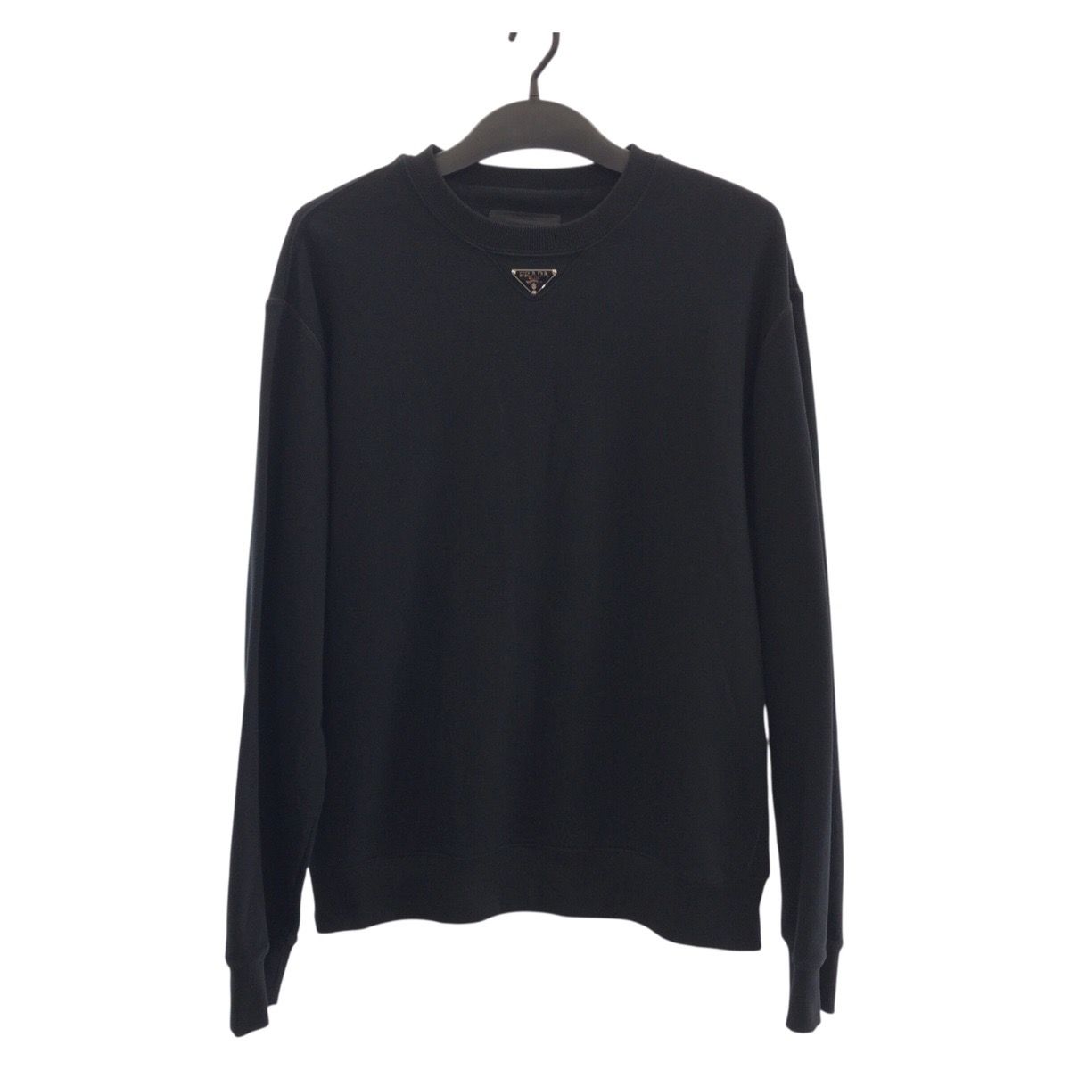 PRADA プラダ 三角ロゴプレート サイズM ブラック コットン ACU 1 2025 121 スウェットシャツ トレーナー メンズ 505339