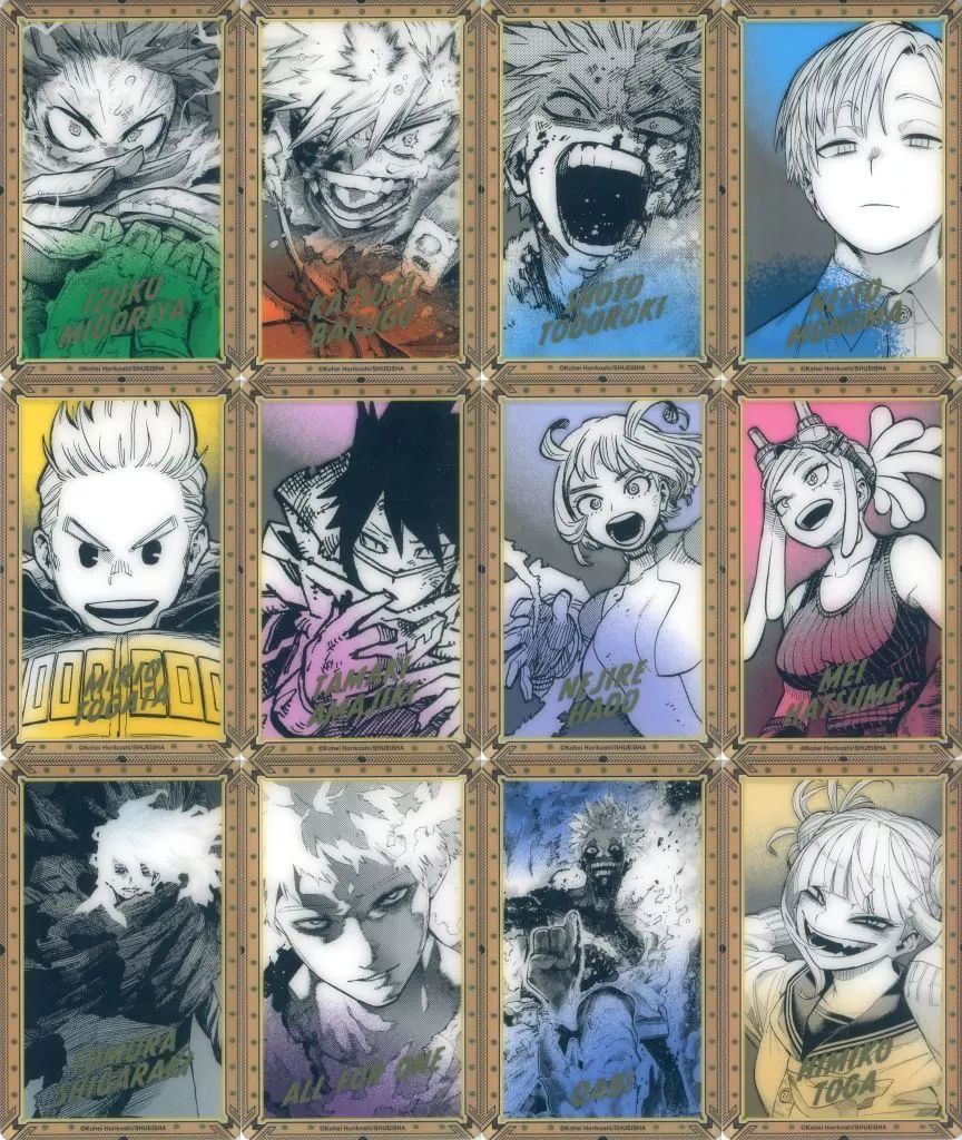 僕のヒーローアカデミア原画 展箔押しクリアカードコレクション 全種