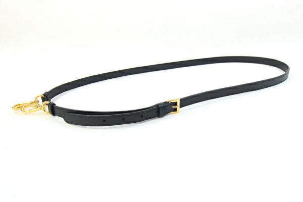 プラダ　ショルダーストラップ　ブラック　ゴールド金具レザー　PRADA プラダ ショルダーストラップ ブラック ゴールド金具 鞄 PRADA