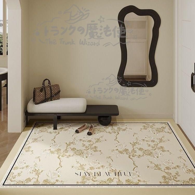 桜 sakura 植物 花 フラワー ドアマット 玄関マット フロアマット お手入れ簡単 拭く 洗える 5mm厚 長方形 ベージュ 滑り止め 防水 防油 CCDT1031p079