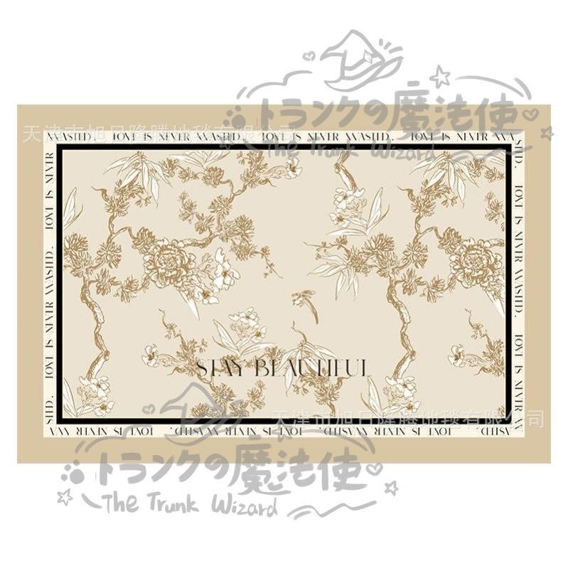 桜 sakura 植物 花 フラワー ドアマット 玄関マット フロアマット お手入れ簡単 拭く 洗える 5mm厚 長方形 ベージュ 滑り止め 防水 防油 CCDT1031p079 MARWIL-DEMENAGEMENTS_CH