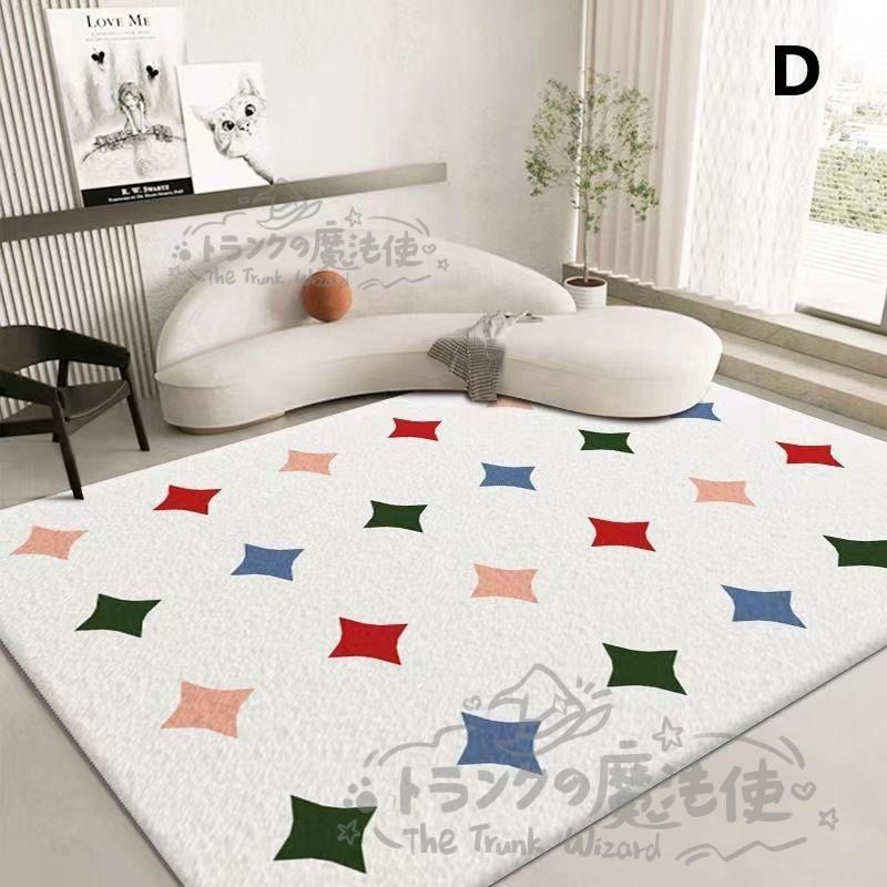 カーペット オールシーズン ベルベット調 生地 フロアマット おしゃれ かわいい インテリア ショートパイル 300x200 洗える 滑り止め 付き CCDT1031p056 MARWIL-DEMENAGEMENTS_CH