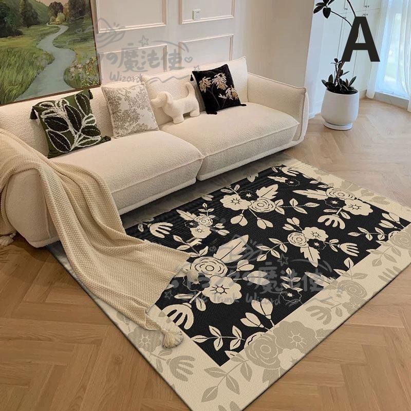 ラグマット 花柄デザイン 洗える 滑り止め おしゃれ インテリア リビングルーム ベッドルーム カーペット ループパイル フレンチスタイル CCDT1031p076 MARWIL-DEMENAGEMENTS_CH
