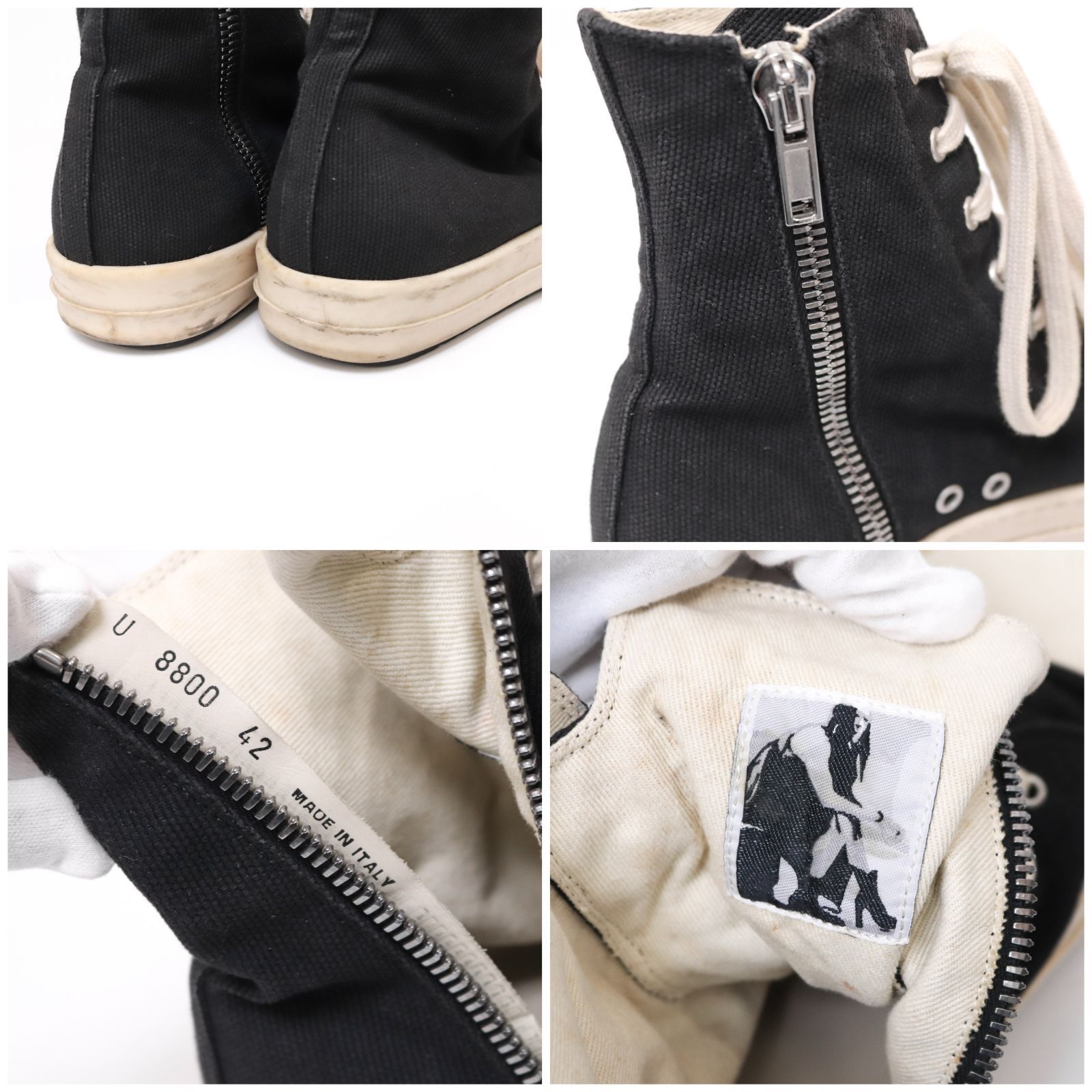 リックオウエンス スニーカー ハイカット シューズ ダークシャドウ