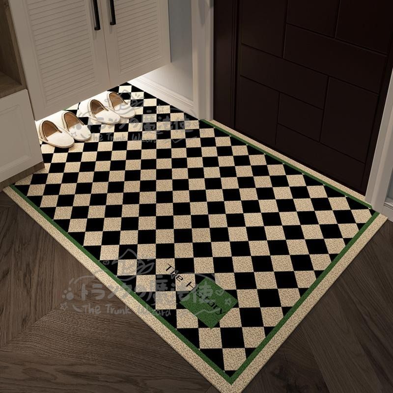 玄関マット ラグ 絨毯 アーガイル柄 フリーカット 滑り止め 洗える お手入れ簡単 おしゃれ シンプル モダン 泥落とし ベランダ 多用途マット CCDT1031p116